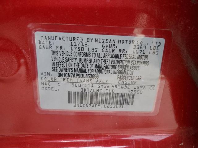 Photo 10 from auction – 2013 NISSAN VERSA S with VIN 3N1CN7AP9DL853656