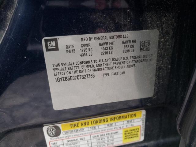 Фото 10 с аукциона – 2012 CHEVROLET MALIBU LS с VIN 1G1ZB5E07CF327366