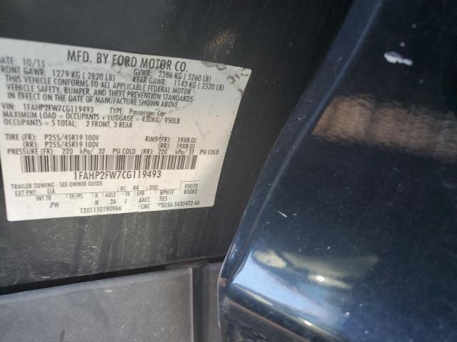 Photo 10 from auction – 2012 FORD TAURUS LIM with VIN 1FAHP2FW7CG119493