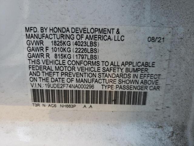 Photo 10 from auction – 2022 ACURA ILX PREMIU with VIN 19UDE2F74NA000296