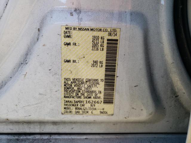 Photo 10 from auction – 2015 NISSAN ALTIMA 2.5 with VIN 1N4AL3AP0FC162667