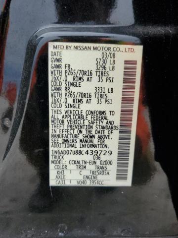 Photo 10 from auction – 2008 NISSAN FRONTIER C with VIN 1N6AD07U88C439729
