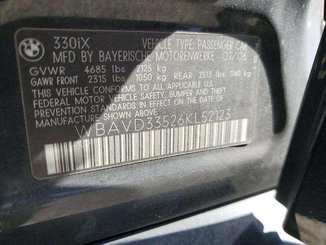 Photo 10 from auction – 2006 BMW 330 XI with VIN WBAVD33526KL52123