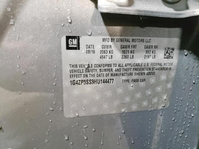 Photo 10 from auction – 2017 BUICK LACROSSE E with VIN 1G4ZP5SS3HU144477