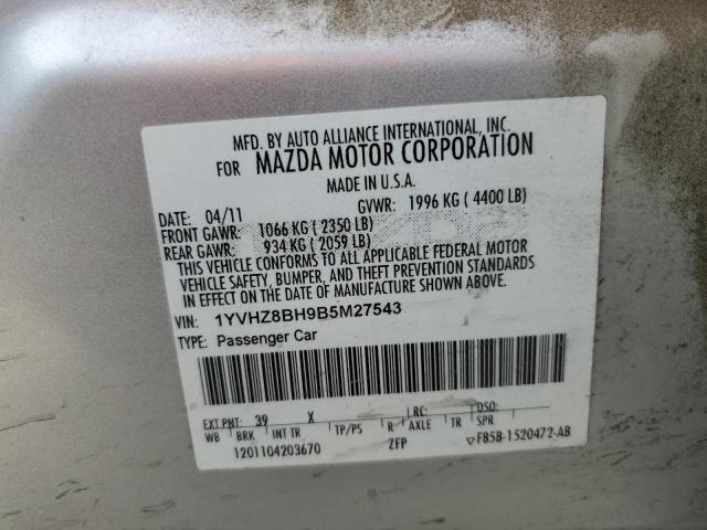 Photo 10 from auction – 2011 MAZDA 6 I with VIN 1YVHZ8BH9B5M27543
