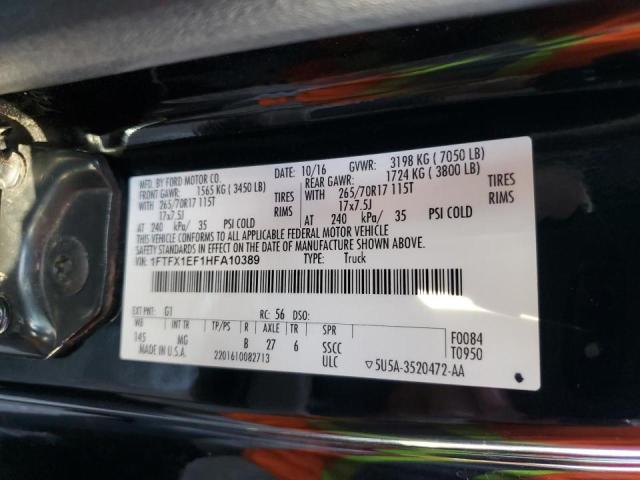 Photo 10 from auction – 2017 FORD F150 SUPER with VIN 1FTFX1EF1HFA10389