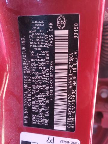 Photo 10 from auction – 2013 TOYOTA CAMRY L with VIN 4T1BF1FK2DU712364