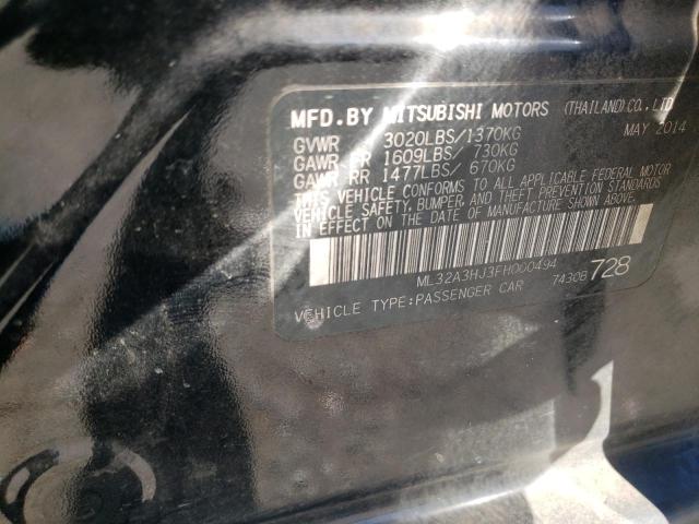 Photo 10 from auction – 2015 MITSUBISHI MIRAGE DE with VIN ML32A3HJ3FH000494