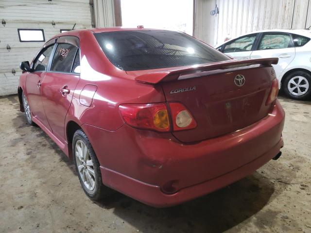 Photo 3 from auction – 2009 TOYOTA CAROLLA with VIN 1NXBU40E49Z152199