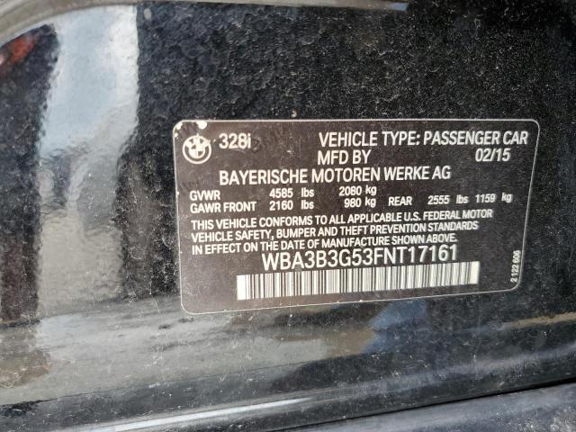 Photo 10 from auction – 2015 BMW 328 XI with VIN WBA3B3G53FNT17161