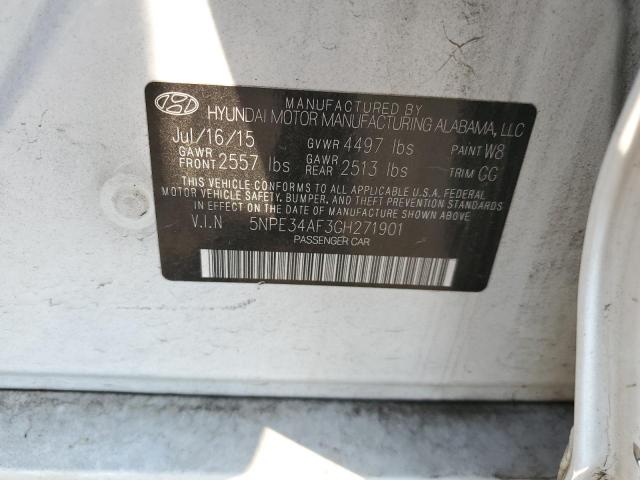 Photo 10 from auction – 2016 HYUNDAI SONATA SPO with VIN 5NPE34AF3GH271901