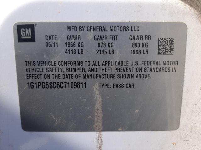 Photo 10 from auction – 2012 CHEVROLET CRUZE LT with VIN 1G1PG5SC6C7109811