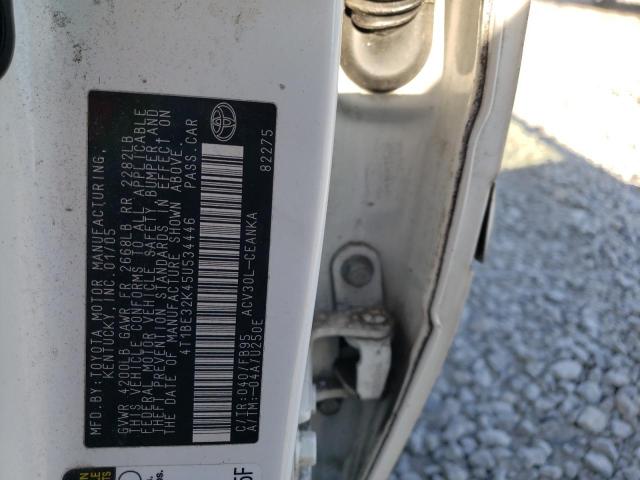 Photo 10 from auction – 2005 TOYOTA CAMRY LE with VIN 4T1BE32K45U534446