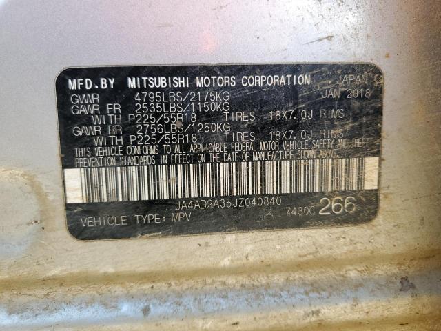 Photo 10 from auction – 2018 MITSUBISHI OUTLANDER with VIN JA4AD2A35JZ040840