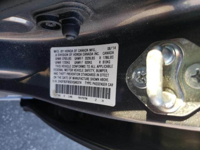 Photo 10 from auction – 2014 HONDA CIVIC EX with VIN 2HGFB2F85EH546374