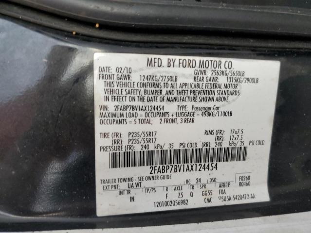 Photo 10 from auction – 2010 FORD CROWN VICT with VIN 2FABP7BV1AX124454