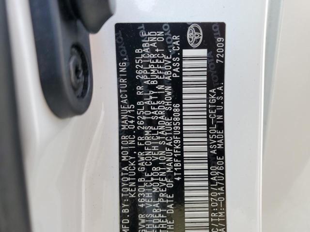Photo 10 from auction – 2015 TOYOTA CAMRY LE with VIN 4T1BF1FK9FU958086