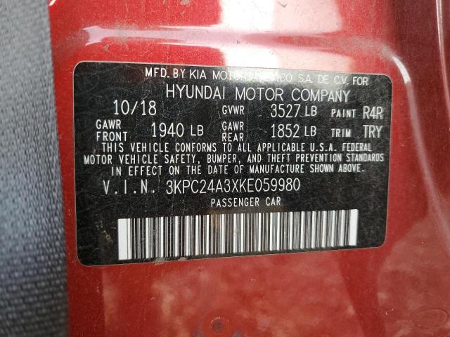 Photo 10 from auction – 2019 HYUNDAI ACCENT with VIN 3KPC24A3XKE059980