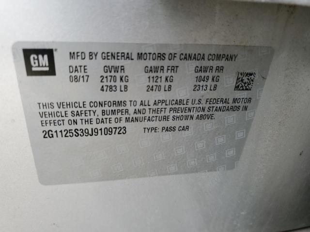 Photo 10 from auction – 2018 CHEVROLET IMPALA PRE with VIN 2G1125S39J9109723