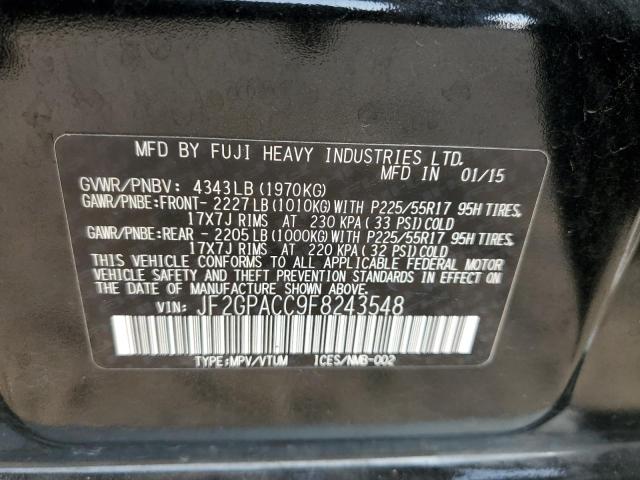 Photo 10 from auction – 2015 SUBARU XV CROSSTR with VIN JF2GPACC9F8243548