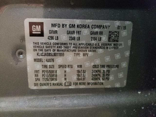 Photo 10 from auction – 2020 BUICK ENCORE PRE with VIN KL4CJASB5LB011559
