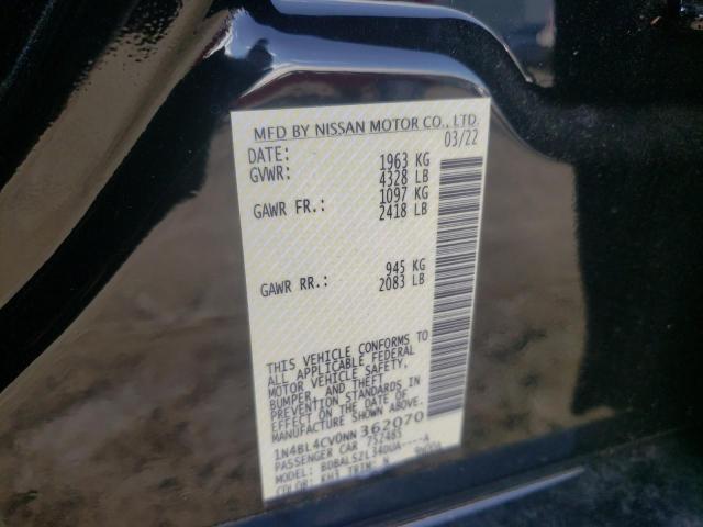 Photo 10 from auction – 2022 NISSAN ALTIMA SR with VIN 1N4BL4CV0NN362070