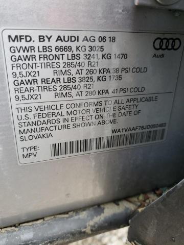 Foto 10 de la subasta – 2018 AUDI Q7 PRESTIG con VIN WA1VAAF76JD050483
