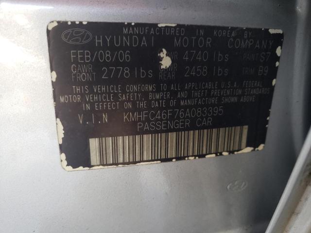 Photo 10 from auction – 2006 HYUNDAI AZERA SE with VIN KMHFC46F76A083395