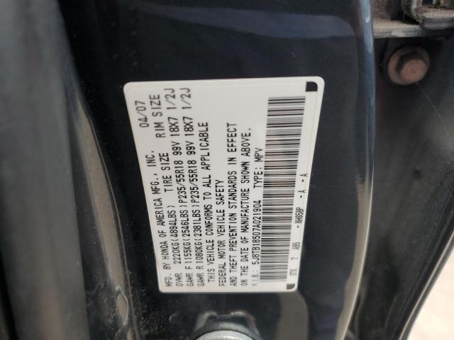 Photo 10 from auction – 2007 ACURA RDX TECHNO with VIN 5J8TB18507A021904