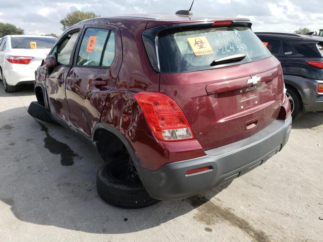 Photo 3 from auction – 2016 CHEVROLET TRAX LS with VIN 3GNCJKSB8GL264348
