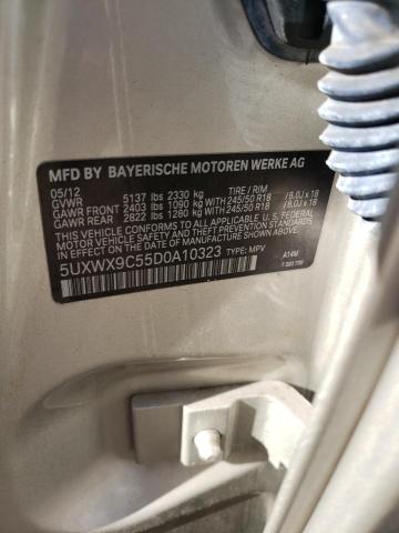 Photo 10 from auction – 2013 BMW X3 XDRIVE2 with VIN 5UXWX9C55D0A10323