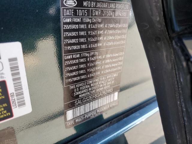 Photo 10 from auction – 2016 LAND ROVER RANGE ROVE with VIN SALGS2EF6GA262183