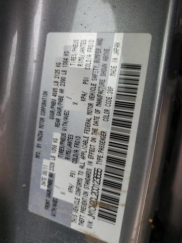 Photo 10 from auction – 2012 MAZDA 5 with VIN JM1CW2CL2C0123655