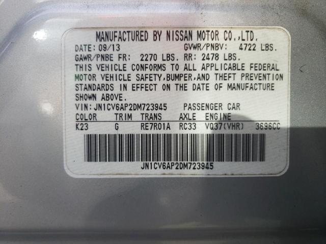 Photo 10 from auction – 2013 INFINITI G37 BASE with VIN JN1CV6AP2DM723945