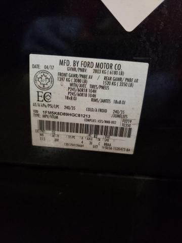 Foto 10 de la subasta – 2017 FORD EXPLORER X con VIN 1FM5K8D89HGC81213