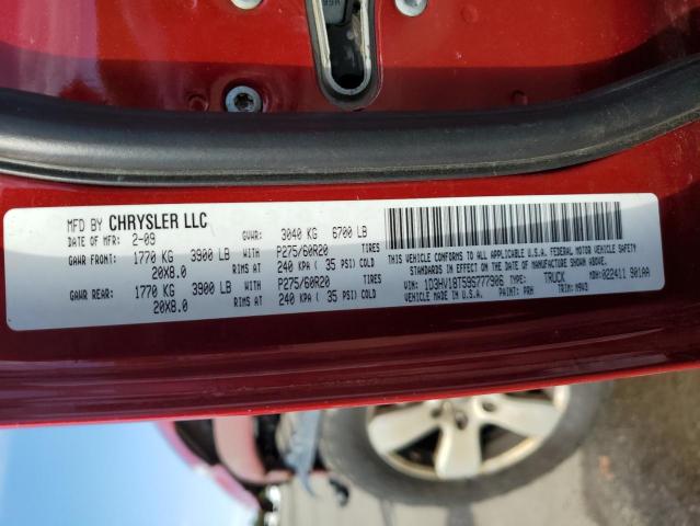 Photo 10 from auction – 2009 DODGE RAM 1500 with VIN 1D3HV18T59S777906
