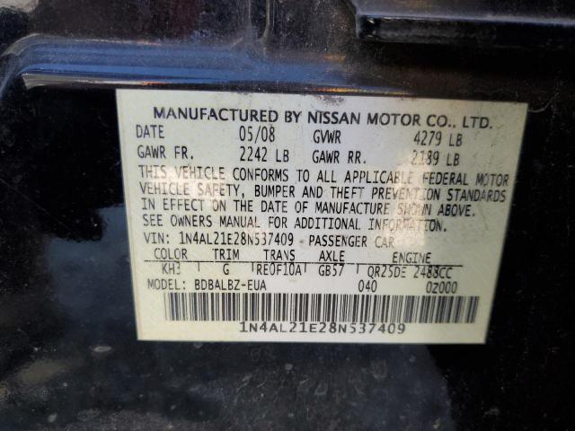 Photo 10 from auction – 2008 NISSAN ALTIMA 2.5 with VIN 1N4AL21E28N537409