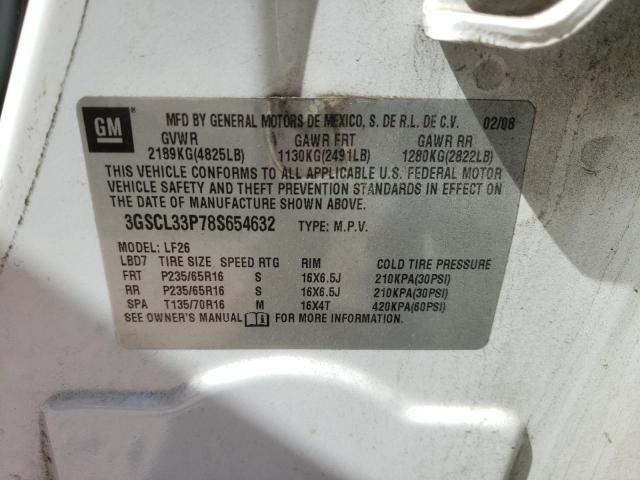 Photo 10 from auction – 2008 SATURN VUE XE with VIN 3GSCL33P78S654632