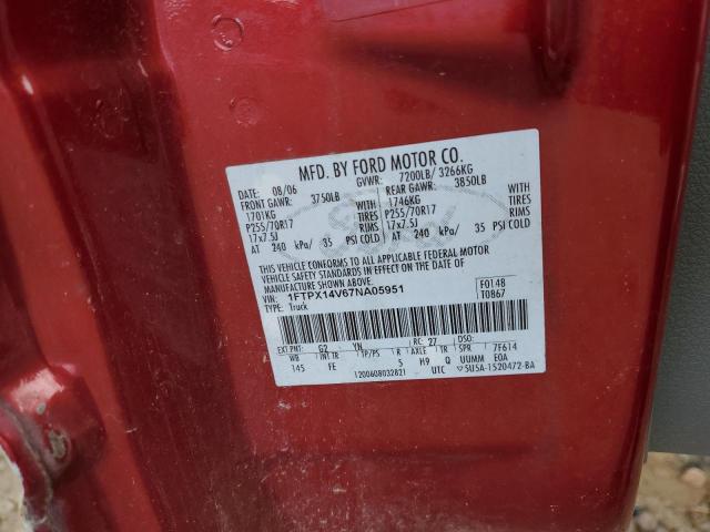 Photo 10 from auction – 2007 FORD F150 with VIN 1FTPX14V67NA05951