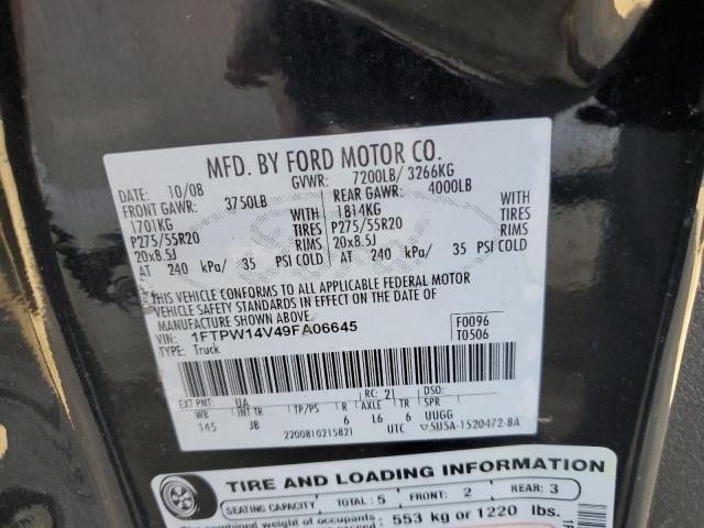 Photo 10 from auction – 2009 FORD F150 SUPER with VIN 1FTPW14V49FA06645