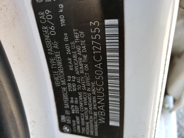 Photo 10 from auction – 2010 BMW 528 I with VIN WBANU5C50AC127553