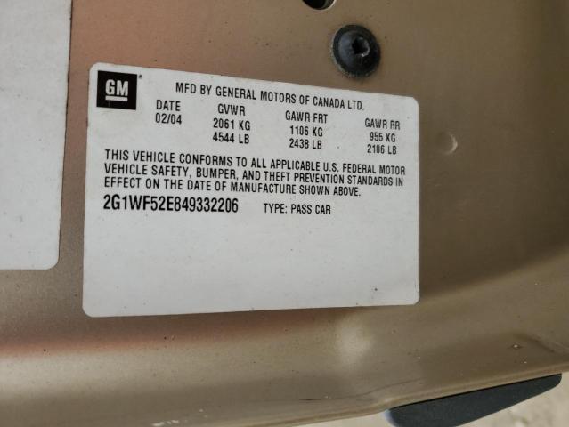 Foto 10 de la subasta – 2004 CHEVROLET IMPALA con VIN 2G1WF52E849332206