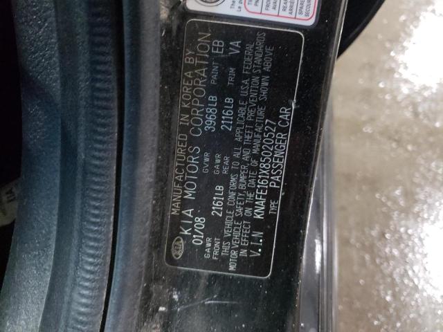 Photo 10 from auction – 2008 KIA SPECTRA5 5 with VIN KNAFE161X85020527