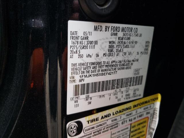 Photo 10 from auction – 2011 FORD EXPEDITION with VIN 1FMJK1H5XBEF42177