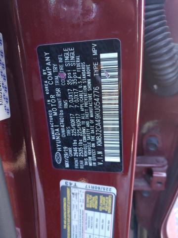 Photo 10 from auction – 2019 HYUNDAI TUCSON SE with VIN KM8J2CA49KU054776