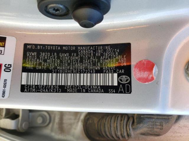 Photo 10 from auction – 2014 TOYOTA COROLLA L with VIN 2T1BURHE9EC172249