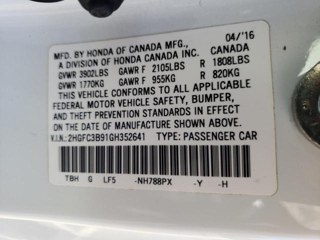 Photo 10 from auction – 2016 HONDA CIVIC TOUR with VIN 2HGFC3B91GH352641