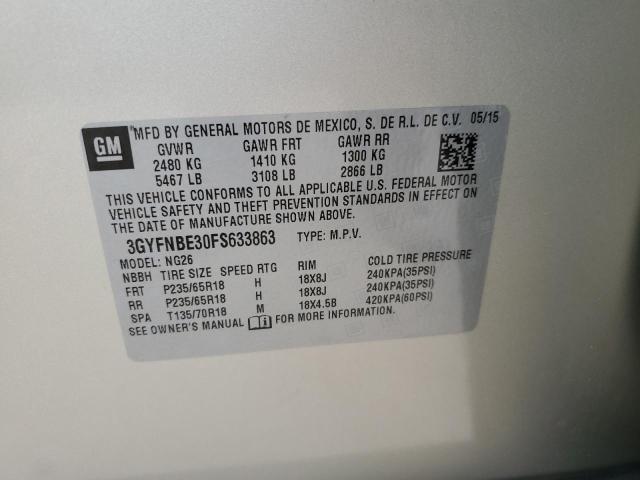 Photo 10 from auction – 2015 CADILLAC SRX LUXURY with VIN 3GYFNBE30FS633863