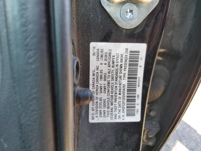 Photo 10 from auction – 2016 HONDA CIVIC LX with VIN 2HGFC2F52GH554292