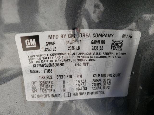 Photo 10 from auction – 2021 CHEVROLET TRAILBLAZE with VIN KL79MPSL6MB055801